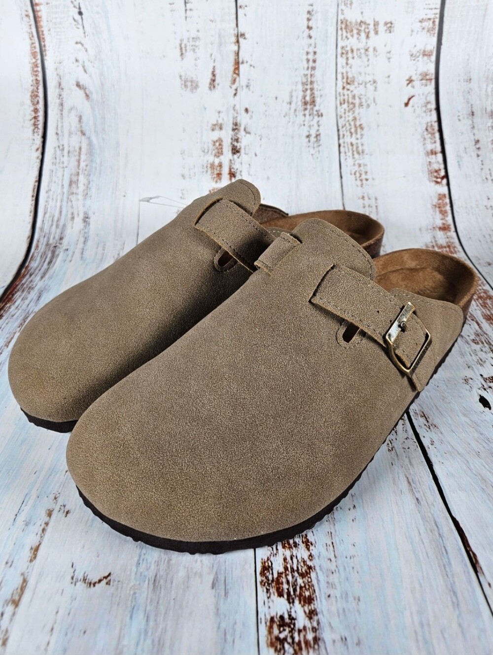 NWT Nautica Men's Suede Slip-On Clog with Buckle / Mens Size - 11 / Taupe